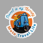 Travel Is My Therapy: Embrace the Journey with Moto Travel Life Stickers